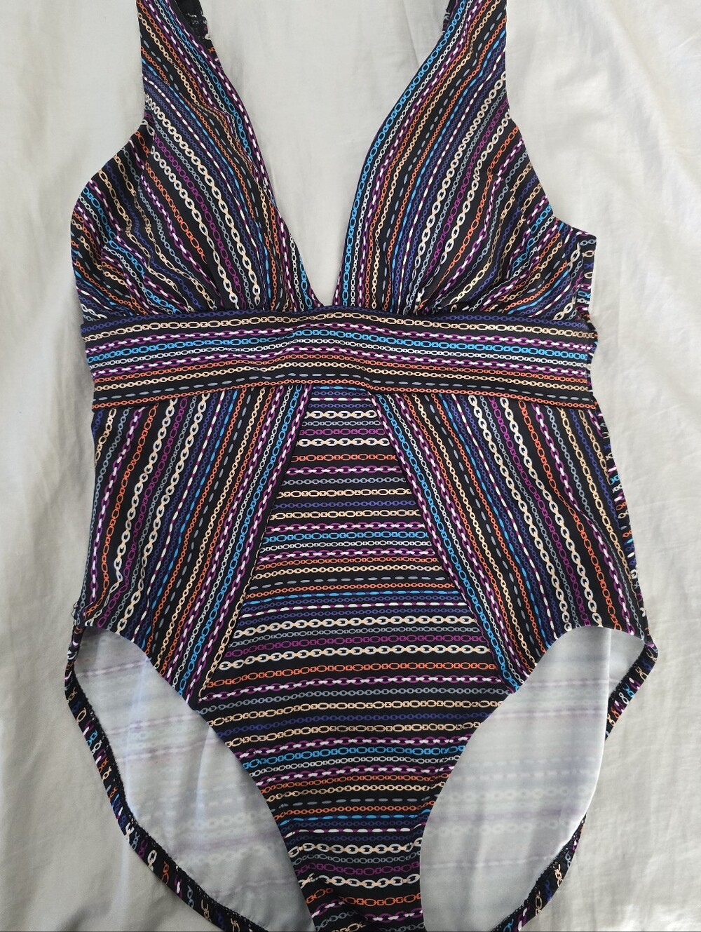 Miraclesuit Multicolor Striped One-Piece Swimsuit
